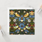 William Morris - Strawberry Thief Kaart (Voorkant / Achterkant in situ)