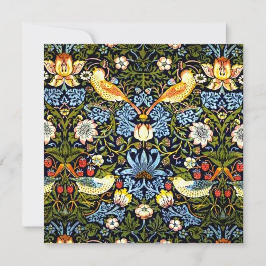 William Morris - Strawberry Thief Kaart (Voorkant)