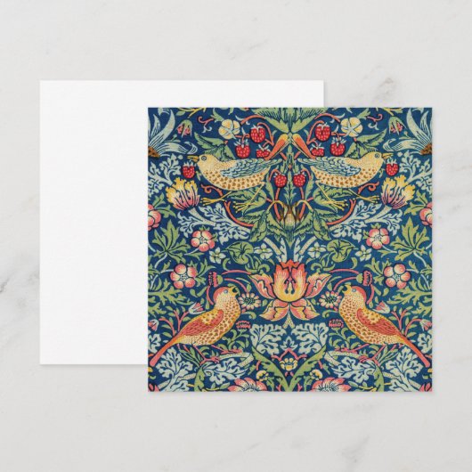 William Morris - Strawberry Thief Kaart (Voorkant / Achterkant)