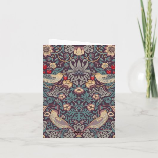 William Morris Strawberry Thief Kaart (Achterkant)