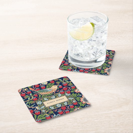 William Morris Strawberry Thief Kartonnen Onderzetters (Insitu)