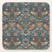  William Morris Strawberry Thief Kartonnen Onderzetters (Voorkant)