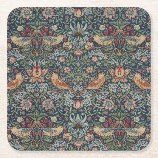  William Morris Strawberry Thief Kartonnen Onderzetters (Voorkant)