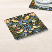 William Morris - Strawberry Thief Kartonnen Onderzetters (Gebogen)