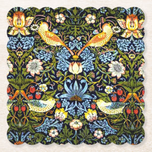 William Morris - Strawberry Thief Kartonnen Onderzetters
