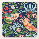 William Morris Strawberry Thief Kartonnen Onderzetters (Voorkant)