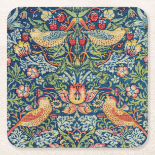 William Morris - Strawberry Thief Kartonnen Onderzetters