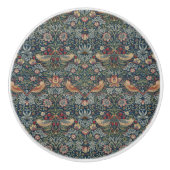  William Morris Strawberry Thief Keramische Knop (Voorkant)