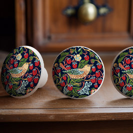 William Morris Strawberry Thief Keramische Knop