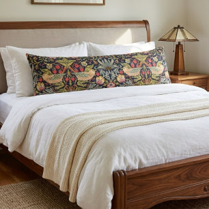 William Morris Strawberry Thief Kunst  Lichaamskussen