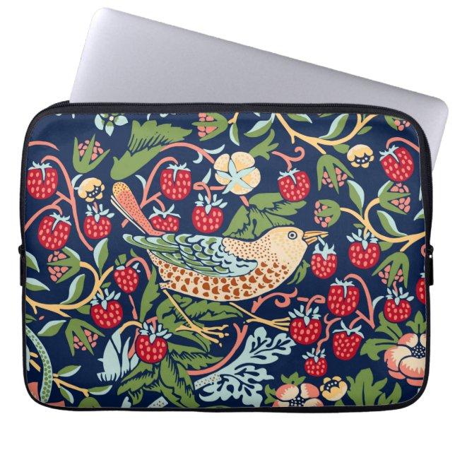 William Morris Strawberry Thief Laptop Sleeve (Voorkant)