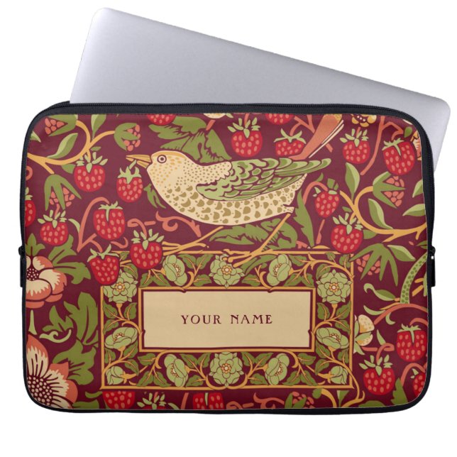 William Morris Strawberry Thief Laptop Sleeve (Voorkant)