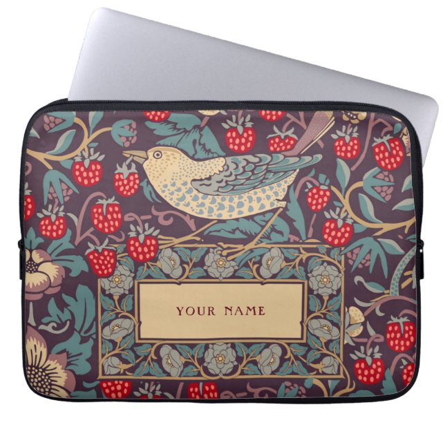 William Morris Strawberry Thief Laptop Sleeve (Voorkant)