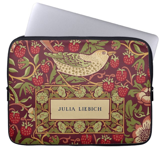 William Morris Strawberry Thief Laptop Sleeve (Voorkant)