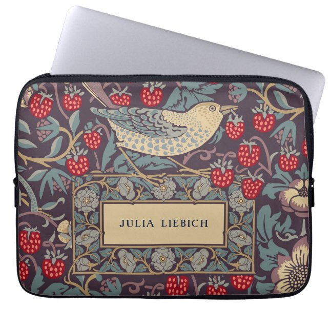 William Morris Strawberry Thief Laptop Sleeve (Voorkant)