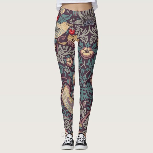 William Morris Strawberry Thief Leggings (Voorkant)