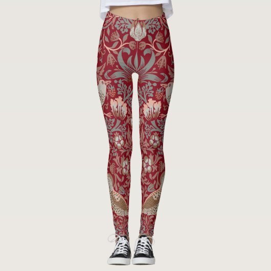 William Morris Strawberry Thief Leggings (Voorkant)