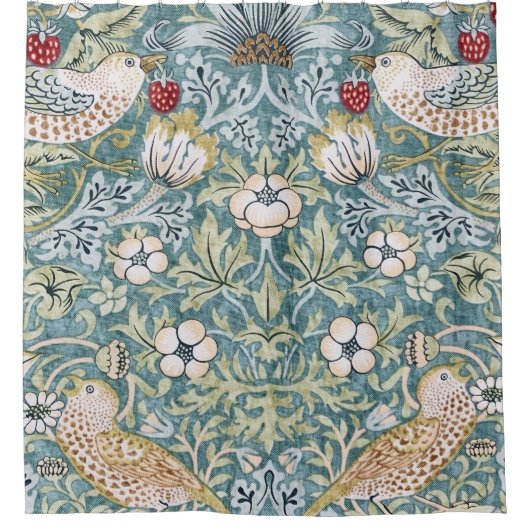 William Morris Strawberry Thief Light Design Douchegordijn (Voorkant)