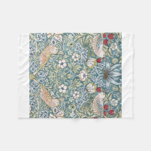 William Morris Strawberry Thief Light Design Fleece Deken (Voorkant (Horizontaal))