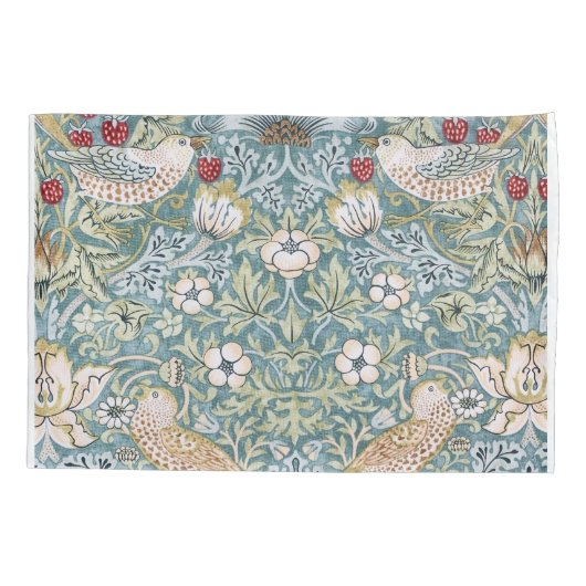 William Morris Strawberry Thief Light Design Kussensloop (Achterkant)