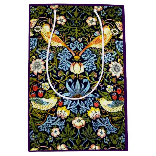 William Morris - Strawberry Thief Medium Cadeauzakje (Voorkant)