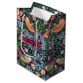 William Morris Strawberry Thief Medium Gift Bag Cadeauzakje (Voorkant Gekanteld)