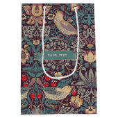 William Morris Strawberry Thief Medium Gift Bag Cadeauzakje (Achterkant)
