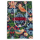William Morris Strawberry Thief Medium Gift Bag Medium Cadeauzakje (Achterkant)