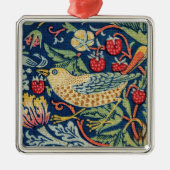 William Morris - Strawberry Thief Metalen Ornament (Voorkant)