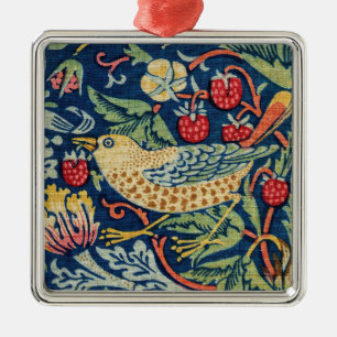 William Morris - Strawberry Thief Metalen Ornament