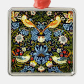William Morris, Strawberry Thief Metalen Ornament (Voorkant)