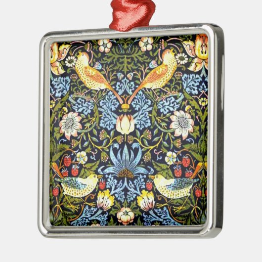 William Morris, Strawberry Thief Metalen Ornament (Links)