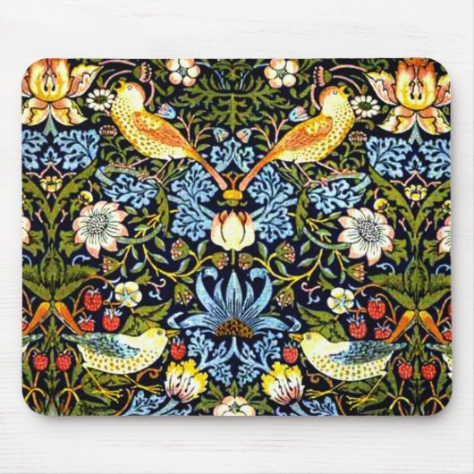 William Morris - Strawberry Thief Muismat (Voorkant)