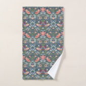 William Morris Strawberry Thief Navy Koraal Bad Handdoek (Handdoek)