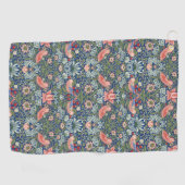William Morris Strawberry Thief Navy Koraal Golfhanddoek (Horizontaal)