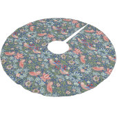 William Morris Strawberry Thief Navy Koraal Kerstboom Rok (Gekanteld)