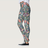 William Morris Strawberry Thief Navy Koraal Leggings (Links)
