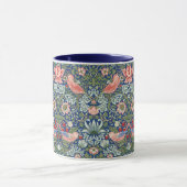 William Morris Strawberry Thief Navy Koraal Mok (Midden)