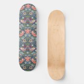 William Morris Strawberry Thief Navy Koraal Persoonlijk Skateboard (Voorkant)