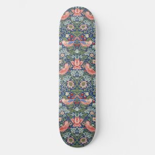 William Morris Strawberry Thief Navy Koraal Persoonlijk Skateboard