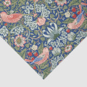 William Morris Strawberry Thief Navy Koraal Tissuepapier (Detail)