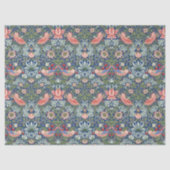 William Morris Strawberry Thief Navy Koraal Tissuepapier (Voorkant)
