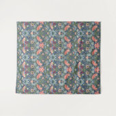 William Morris Strawberry Thief Navy Koraal Wandkleed (Voorkant (horizontaal))