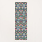 William Morris Strawberry Thief Navy Koraal Yogamat (Voorkant)