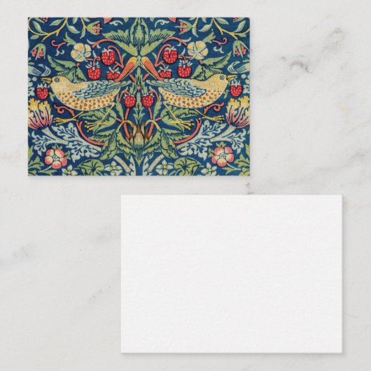 William Morris - Strawberry Thief Notitiekaartje (Voorkant / Achterkant)