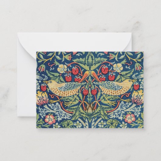 William Morris - Strawberry Thief Notitiekaartje (Voorkant)