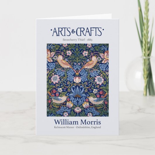 William Morris Strawberry Thief Notitiekaartje (Voorkant)
