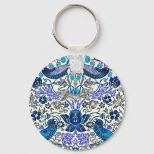 William Morris Strawberry Thief - Omgekeerd Sleutelhanger