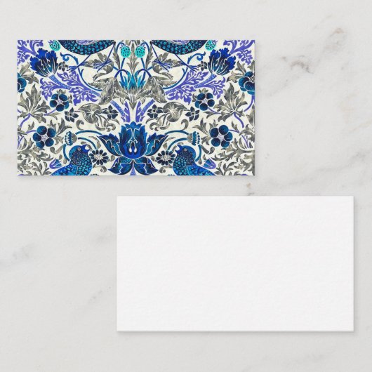 William Morris Strawberry Thief - Omgekeerd Visitekaartje (Voorkant / Achterkant)