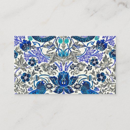 William Morris Strawberry Thief - Omgekeerd Visitekaartje (Voorkant)